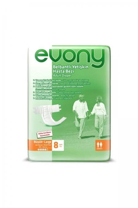Evony Adult Diapers Large  8 pc