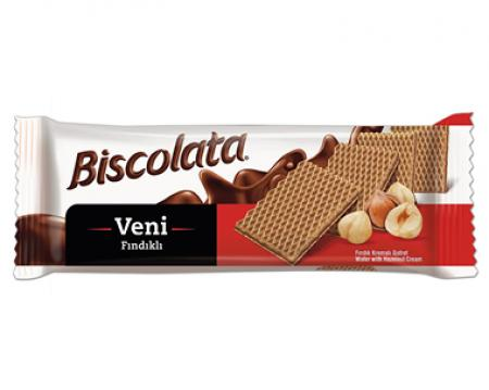 Şölen Biscolata Veni Hazelnut Cream Wafer 50 gr