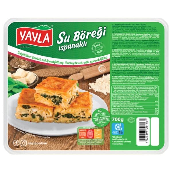 Yayla Su Böreği with Spinach – 700 g