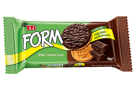 ETİ Form Chocolate Covered Biscuit With Fibre 50 gr