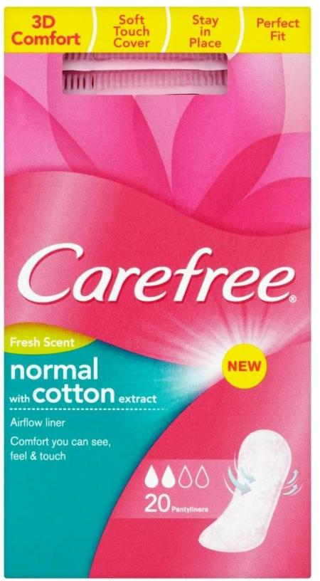 Carefree Normal With Cotton Extract Fresh 20 pc Carefree Normal With Cotton Extract Fresh 20 pc