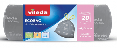 Vileda Ecobag Drawstring Garbage Bag Small Size 15 pcs Vileda Ecobag Drawstring Garbage Bag Small Size 15 pcs