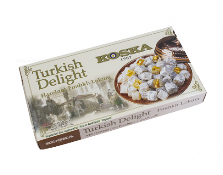 Koska Turkish Delight with Hazelnut 500 gr Koska Turkish Delight with Hazelnut 500 gr