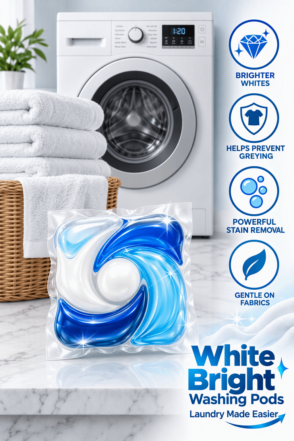 White Bright Washing Pods White Bright Washing Pods