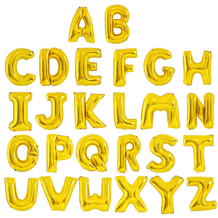 English Letter Aluminum Balloon Birthday Party Wedding Celebration Decoration El Pazar