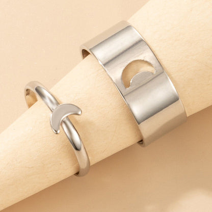 Butterfly Ring Set Creative Hollow Ins Personality Punk Style Couple Ring Pair Ring El Pazar