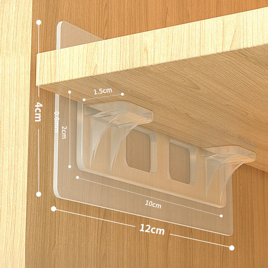 Punch-Free Clapboard Support Holder Layer Plate Support Nail Wardrobe Cabinet Nail-Free Paste Support Sheet Shelf Triangle Bracket eprolo