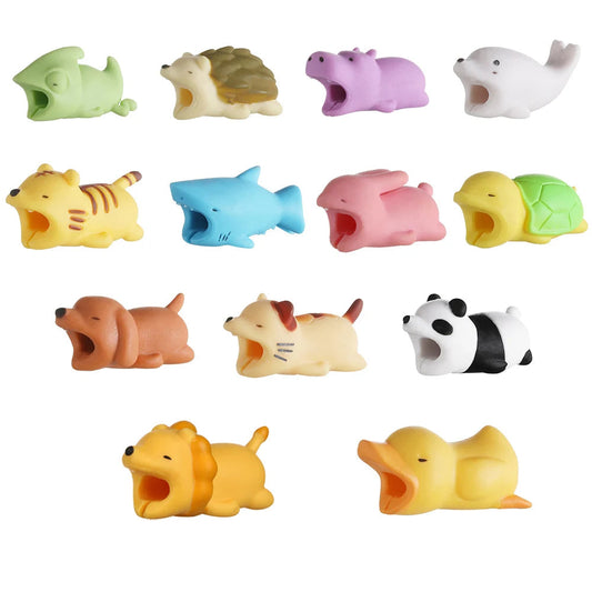 Cable Protector for iPhone Cable Charger USB Cable Winder Holder Accessory Organizer Cute Animal Doll Model Funny eprolo