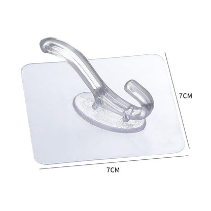 Hook Wall-Mounted Wall-Free Punch-Free Clothes Hook Paste Suction Cup Load-Bearing Traceless Nail Rack Strong Sticky Glue Hook Hook eprolo