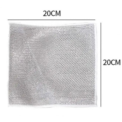 Kitchen Steel Wool Rag Multi-purpose Steel Wool Rag Reusable Steel Wool Dishcloth Set Oil-proof Quick Drying Lint Free for Pots eprolo
