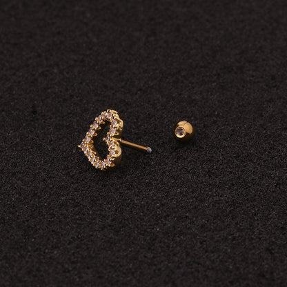 Flower Earring Stainless Steel Screw Earrings Female Zircon Earring El Pazar