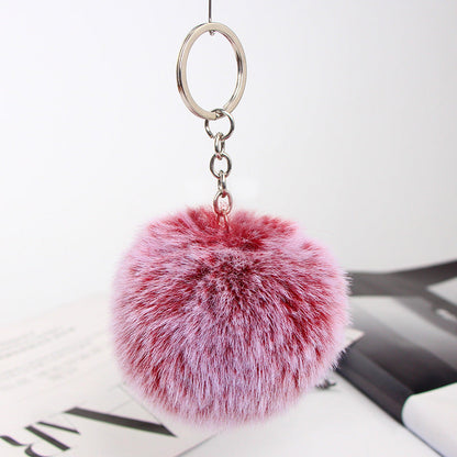 20 Colors Fluffy Fur Pom Pom Keychain Soft Faux Fur-like Ball Car Keyring Key Holder Women Bag Pendant Jewelry El Pazar