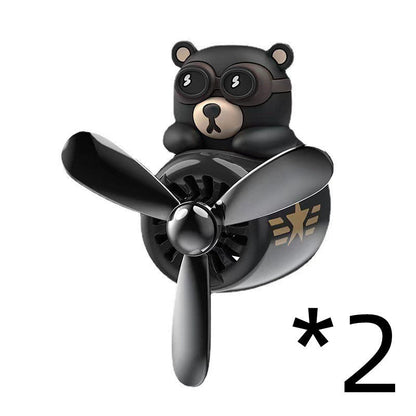 Cartoon Cute Creative Little Black Bear Car Air Outlet Aromatherapy El Pazar