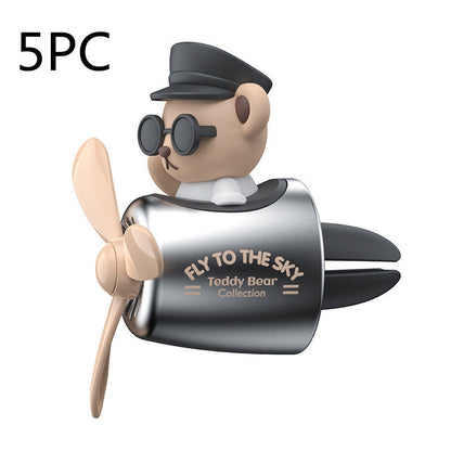Cartoon Cute Creative Little Black Bear Car Air Outlet Aromatherapy El Pazar
