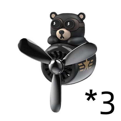 Cartoon Cute Creative Little Black Bear Car Air Outlet Aromatherapy El Pazar