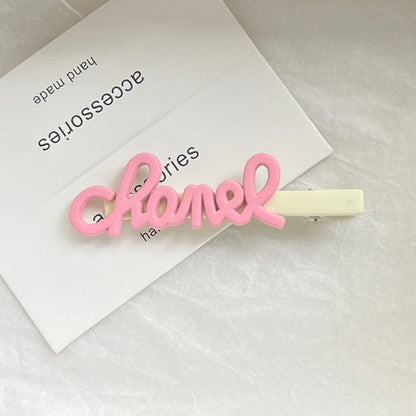 French Advanced Classic Style Letters Side Cropped Hair Clip Hairpin El Pazar