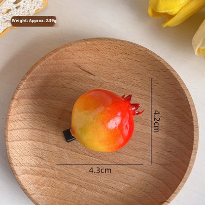 Simulation Cartoon Fruit Barrettes El Pazar