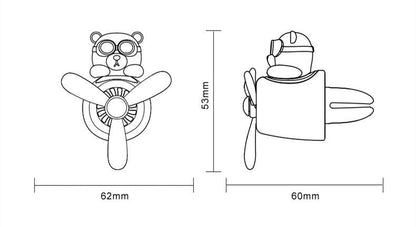 Cartoon Cute Creative Little Black Bear Car Air Outlet Aromatherapy El Pazar