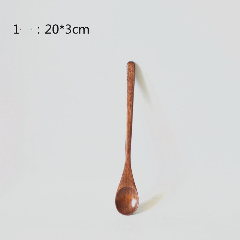 Small Customized Lettering Japanese Children Wooden Soup Spoon El Pazar