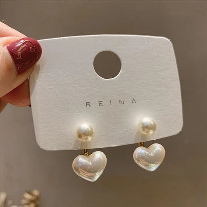 French New Classic Elegant Imitation Pearl Drop Earrings for Women Exquisite Dangle Wedding Earring Statement Fashion Jewelry eprolo