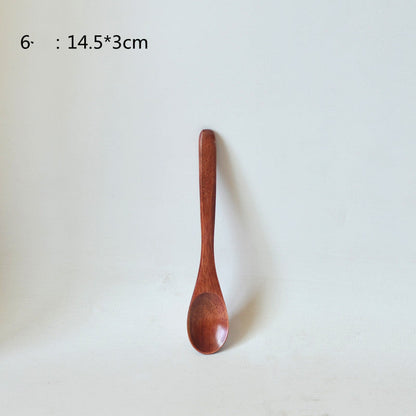 Small Customized Lettering Japanese Children Wooden Soup Spoon El Pazar
