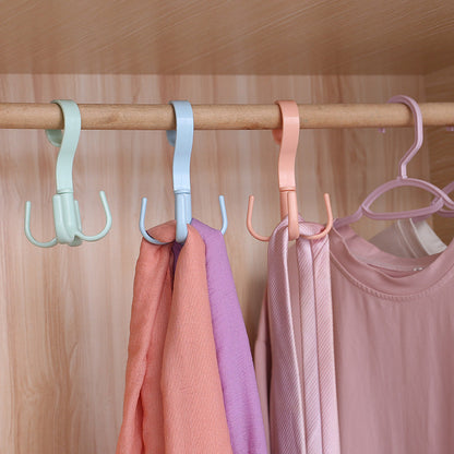 Bag Rack Female Bag 4 Claw Hook Hanging Bag Hook Schoolbag Wardrobe Storage Rack Multi-Functional Rotating Rack S-Type eprolo