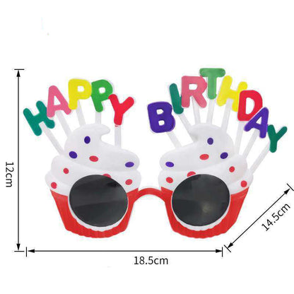 Birthday Cake Party Glasses Dance Net Red Party Funny Dress Up Holiday Atmosphere Personality Props eprolo