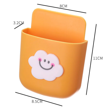 TV Air Conditioner Remote Control Wall Hanging Box Wall-Mounted Storage Box Punch-Free Mobile Phone Storage Rack Hanger eprolo