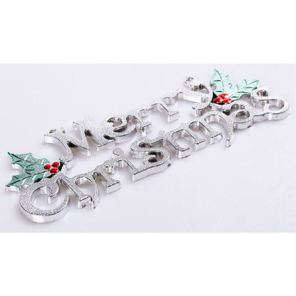Christmas 14-60cm 3D English Decorative Plaque English Alphabet Plaque Christmas Tree Decorative Plaque Alphabet Pendant eprolo