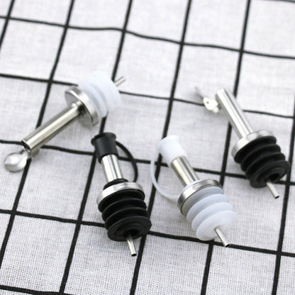 Stainless Steel Oil Bottle Stopper Pour Oil Stopper Silicone With Cap 2.4cm Stainless Steel Wine Olive Oil Pourer Dispenser eprolo