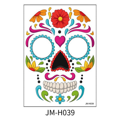 Halloween Face Tattoo Stickers Makeup Ball Funny Makeup Temporary Stickers eprolo