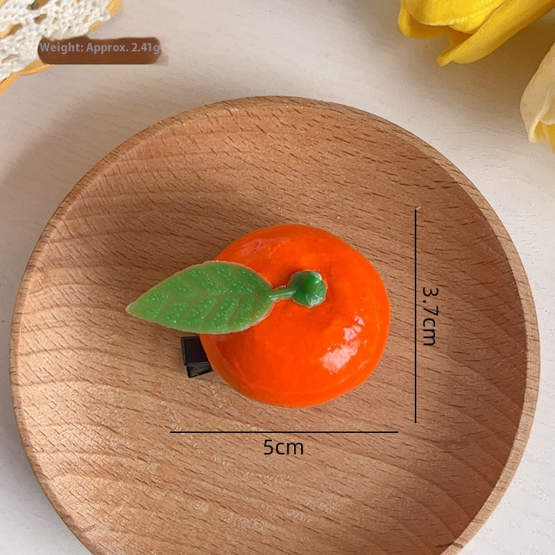 Simulation Cartoon Fruit Barrettes El Pazar