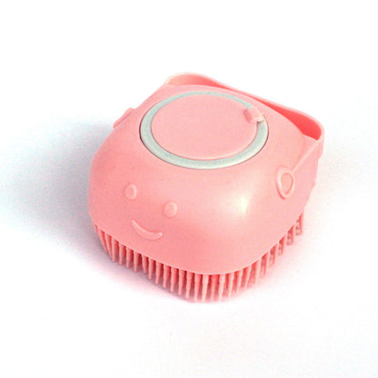 Silicone Dog Bath Massage Gloves Brush Pet Cat Bathroom Cleaning Tool Comb Brush For Dog Can Pour Shampoo Dog Grooming Supplies El Pazar