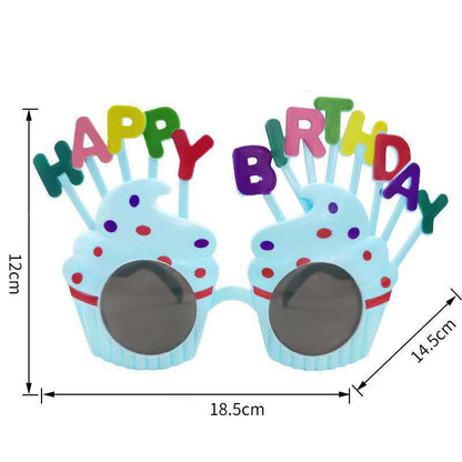 Birthday Cake Party Glasses Dance Net Red Party Funny Dress Up Holiday Atmosphere Personality Props eprolo
