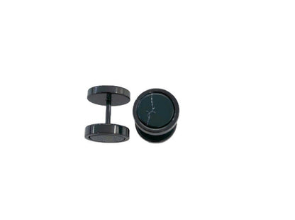 Titanium Steel Black Turquoise White Fashion Stud Earrings El Pazar