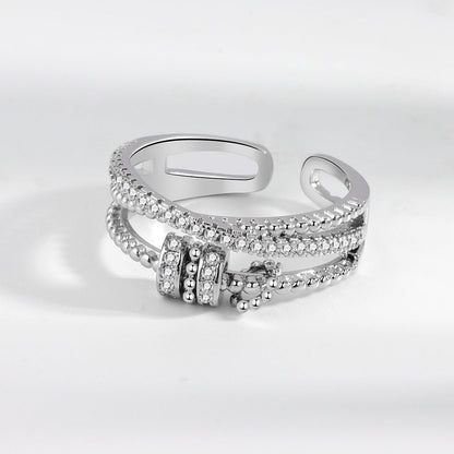 S925 Sterling Silver Rotating Ring Women's Fashion Personality El Pazar