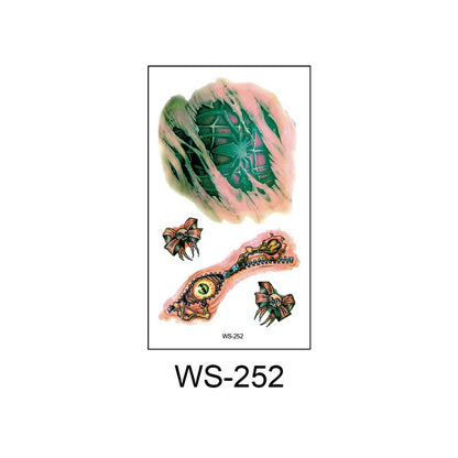 Waterproof Halloween horror wound scar face disposable temporary tattoo scar tattoo sticker eprolo