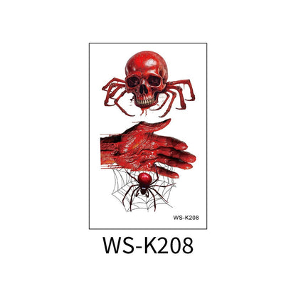 Halloween tattoo sticker simulation bloody scar sticker realistic horror disposable temporary waterproof sticker eprolo