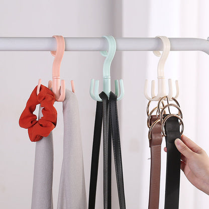 Bag Rack Female Bag 4 Claw Hook Hanging Bag Hook Schoolbag Wardrobe Storage Rack Multi-Functional Rotating Rack S-Type eprolo