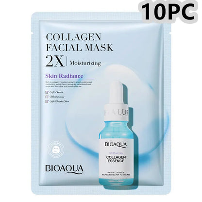 Collagen Face Mask Moisturizing Firming Face Sheet Mask Hyaluronic Acid Facial Masks Beauty Skin Care Gel Skin Care El Pazar
