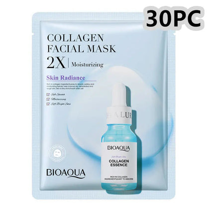 Collagen Face Mask Moisturizing Firming Face Sheet Mask Hyaluronic Acid Facial Masks Beauty Skin Care Gel Skin Care El Pazar