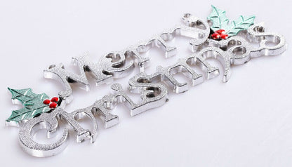 Christmas 14-60cm 3D English Decorative Plaque English Alphabet Plaque Christmas Tree Decorative Plaque Alphabet Pendant eprolo
