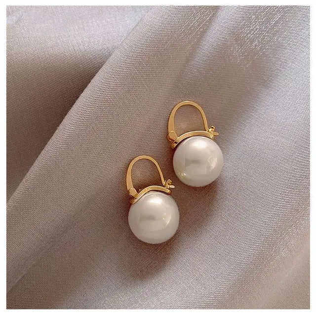 French New Classic Elegant Imitation Pearl Drop Earrings for Women Exquisite Dangle Wedding Earring Statement Fashion Jewelry eprolo