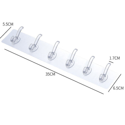 Hook Wall-Mounted Wall-Free Punch-Free Clothes Hook Paste Suction Cup Load-Bearing Traceless Nail Rack Strong Sticky Glue Hook Hook eprolo
