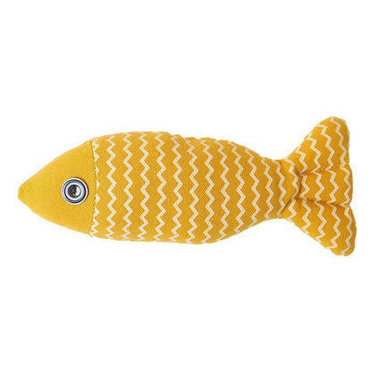 Pet cat toy teases cat, hemp cloth fish, self hi, cat mint doll, cat toy, pet cat mint toy eprolo