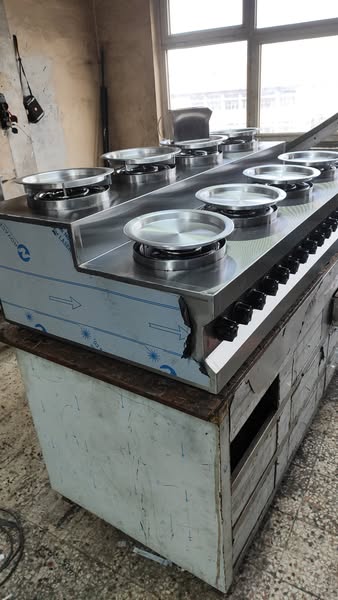 Gas Kunafa Stove – 8-Burner Commercial Stainless Steel