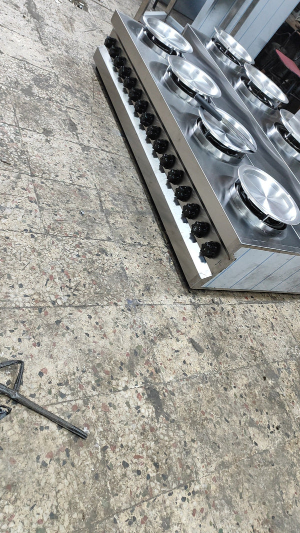 Gas Kunafa Stove – 8-Burner Commercial Stainless Steel