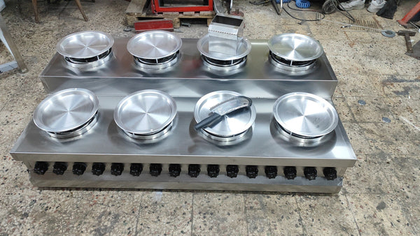 Gas Kunafa Stove – 8-Burner Commercial Stainless Steel