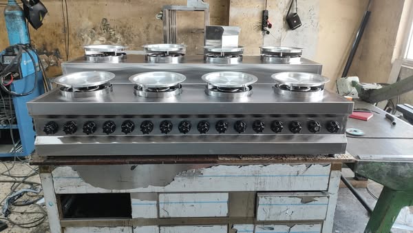 Gas Kunafa Stove – 8-Burner Commercial Stainless Steel