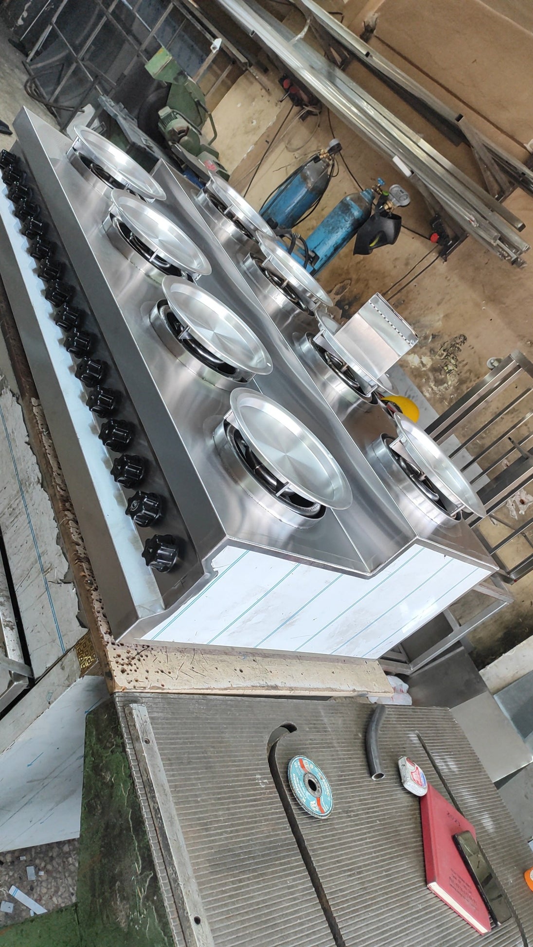 Gas Kunafa Stove – 8-Burner Commercial Stainless Steel
